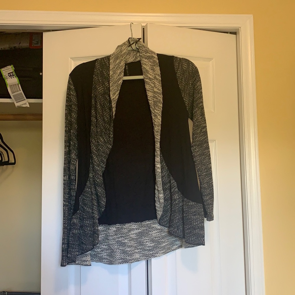 Black and white cardigan